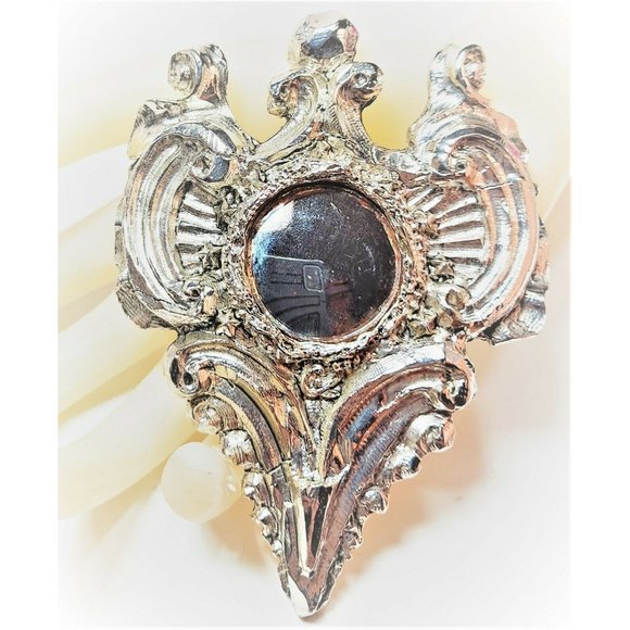 Vintage Christian Lacroix  Mirror Brooch Pendant - Picture 1 of 7